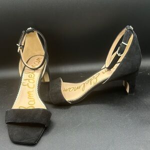 black suede Sam Edelman Daniella block heel sandal size 9